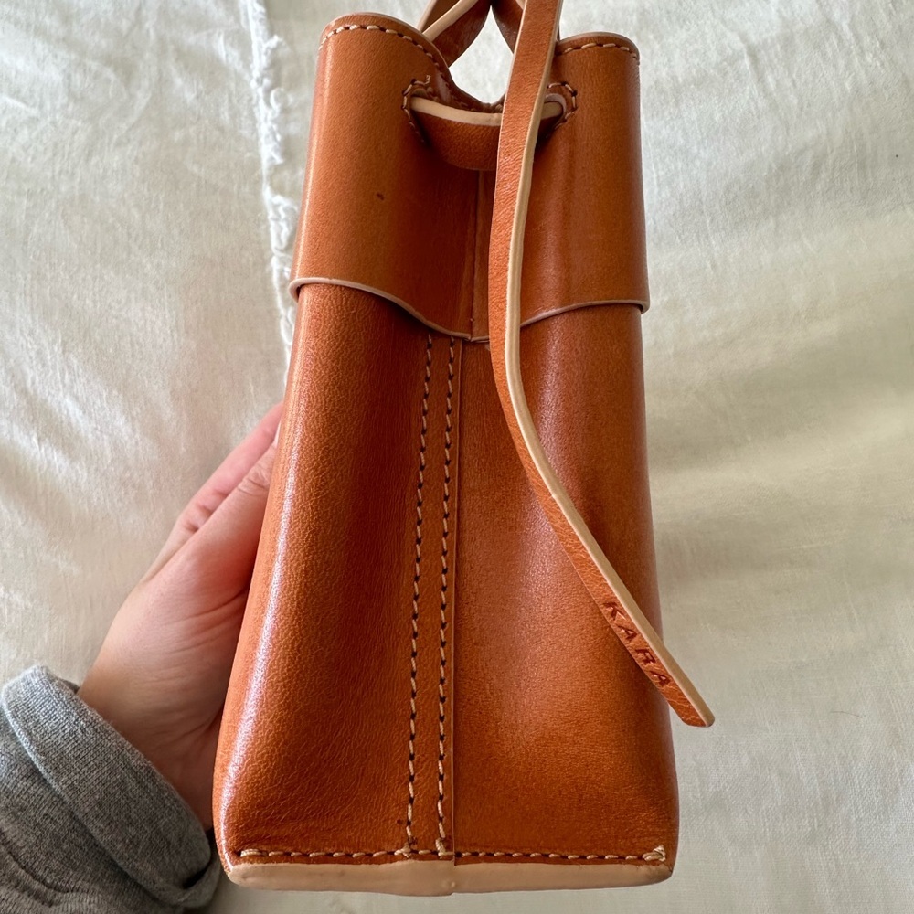 KARA NANO‎ BROWN LEATHER CROSSBODY MINI BAG - Picture 3 of 8